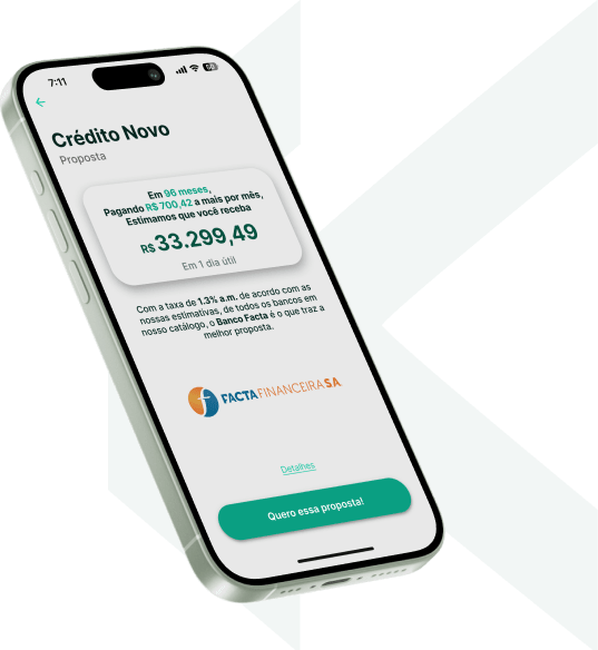 Empréstimo consignado Banco Facta no App Konsi app konsi com Empréstimo consignado Banco Facta